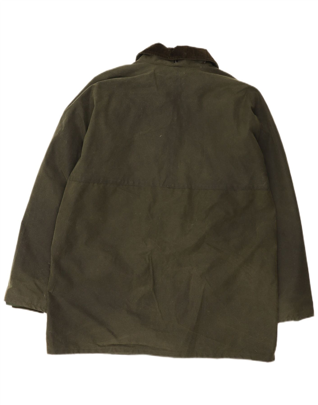 Jaqueta feminina vintage de algodão encerado UK 20 2XL verde