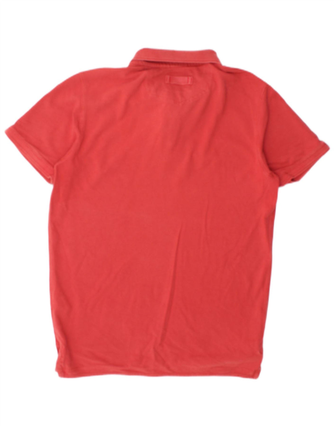 Camisa polo masculina FAT FACE de algodão vermelho médio