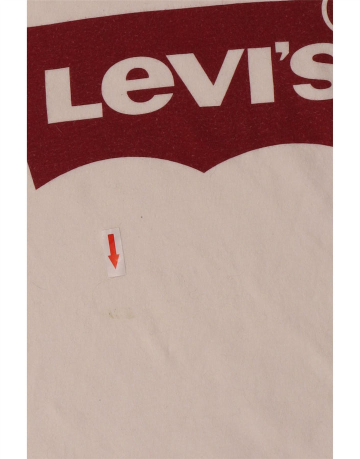 Camiseta gráfica masculina Levi's Top médio branco