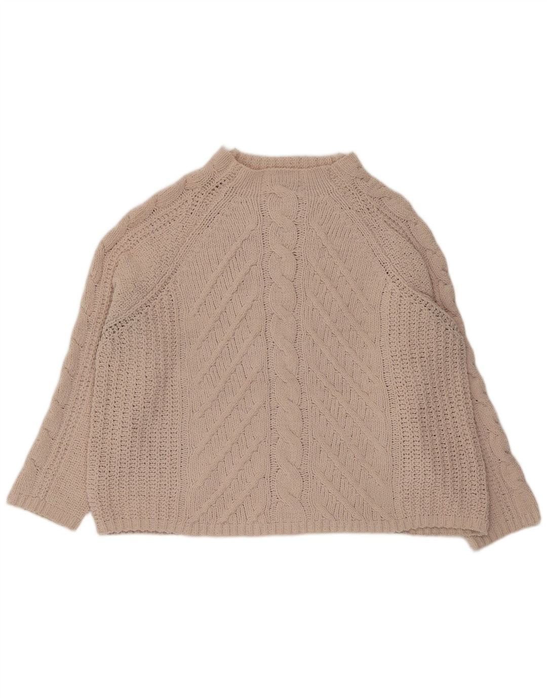 Suéter feminino Marks & Spencer com gola alta e gola tartaruga Reino Unido 18 XL bege