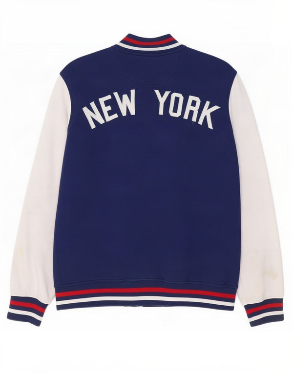 Jaqueta masculina Majestic New York Yankees Varsity UK 40 grande bloco colorido azul