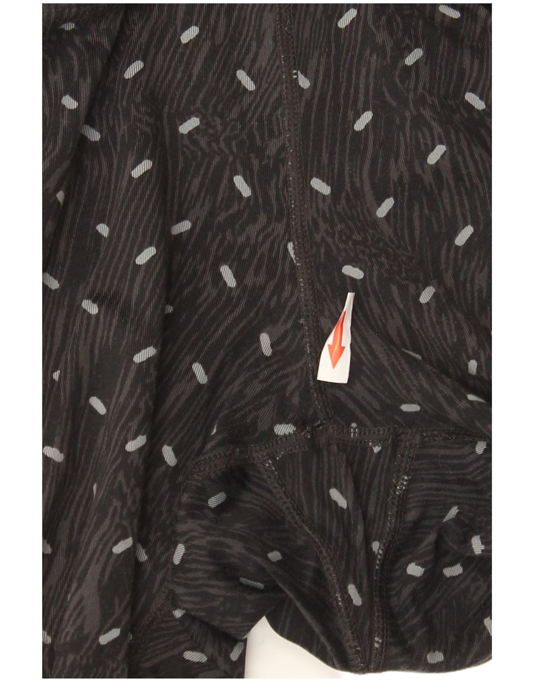 Leggings Nike Dri Fit Feminina UK 14 Grande Preto Manchado