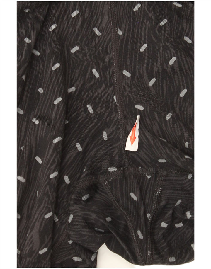 Leggings Nike Dri Fit Feminina UK 14 Grande Preto Manchado