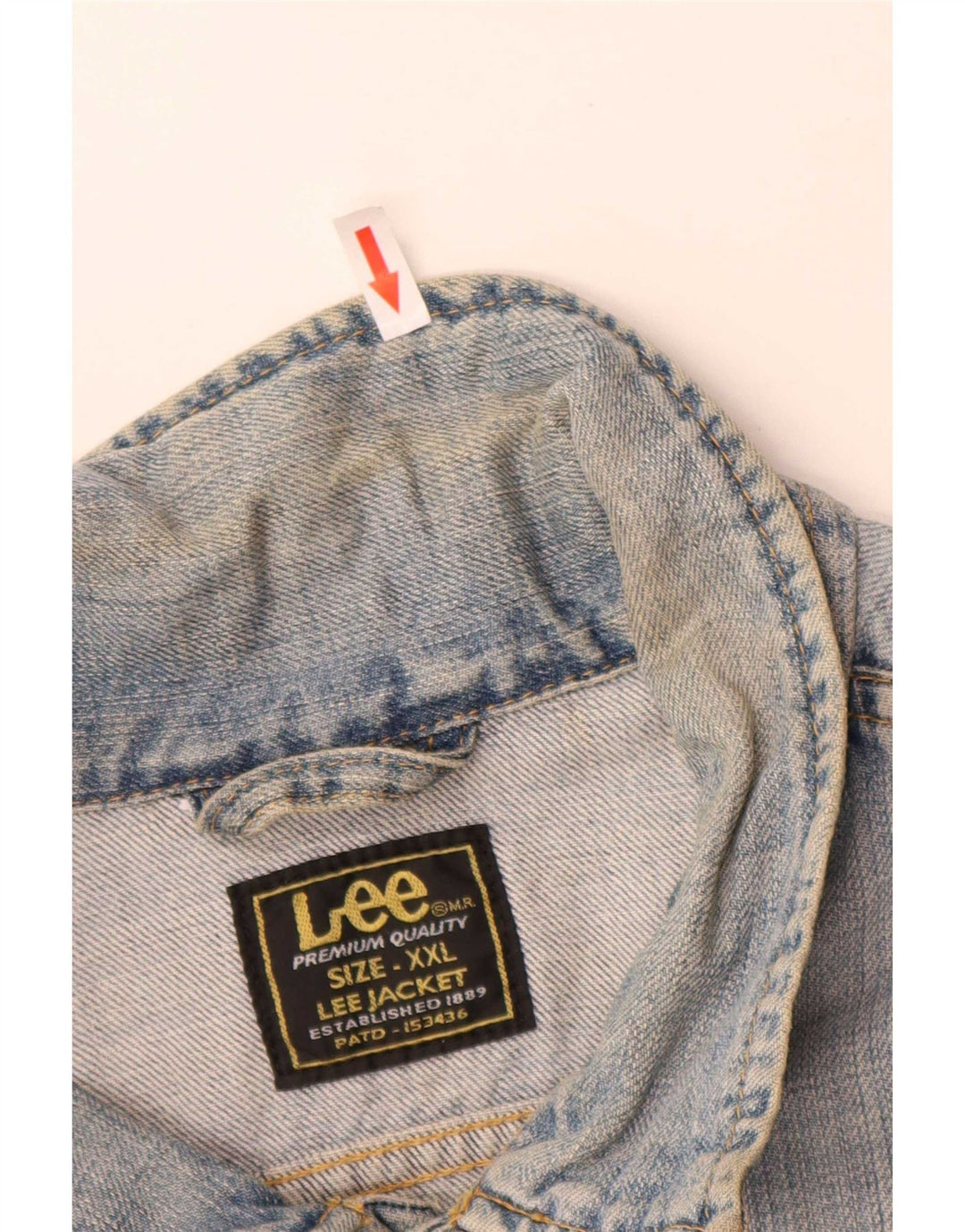 Jaqueta jeans masculina Lee UK 44 2XL algodão azul