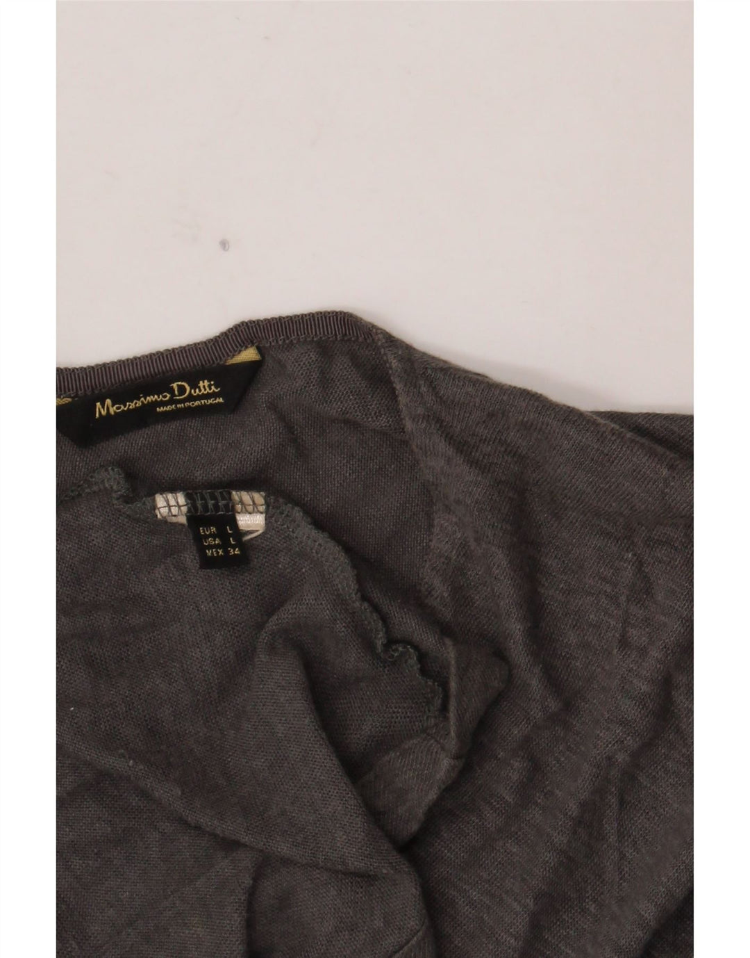 Blusa feminina Massimo Dutti UK 16 grande cinza