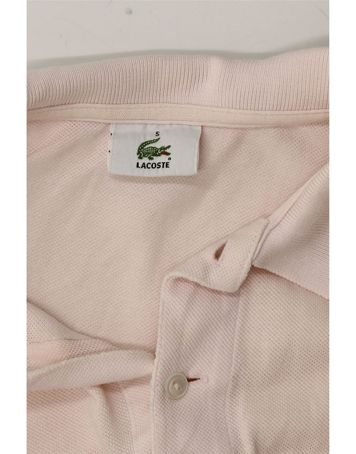 Camisa polo masculina LACOSTE tamanho 5 grande rosa