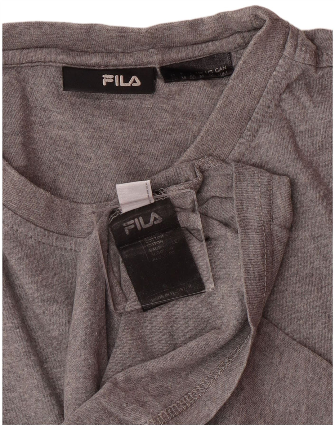 Camiseta masculina Fila Top cinza médio algodão