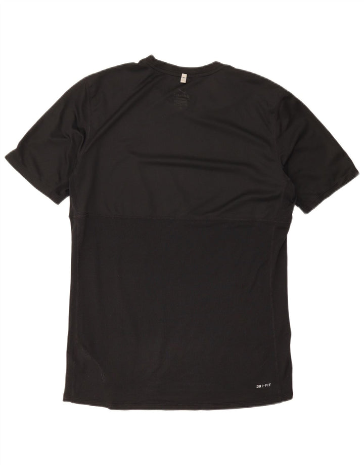 Camiseta masculina Nike Dri Fit Top médio preto poliéster esportivo