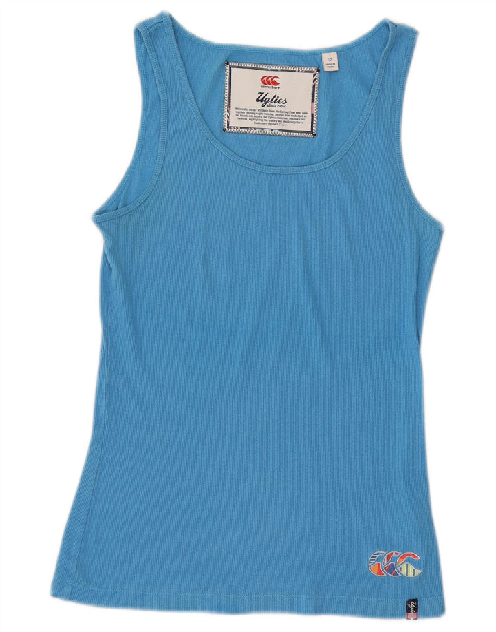 Top colete feminino CANTERBURY UK 12 azul médio