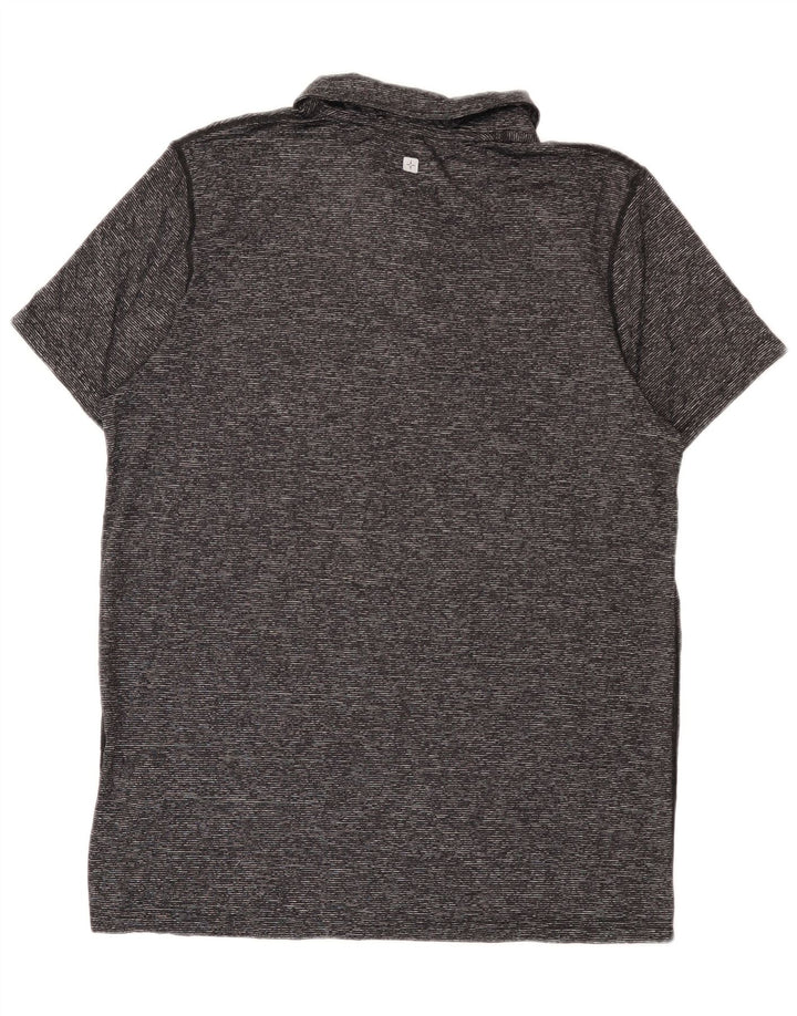 Camisa polo masculina IsoCool Mountain Warehouse poliamida manchada cinza médio