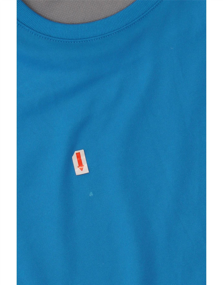 Camiseta masculina Adidas Top médio azul colorblock poliéster