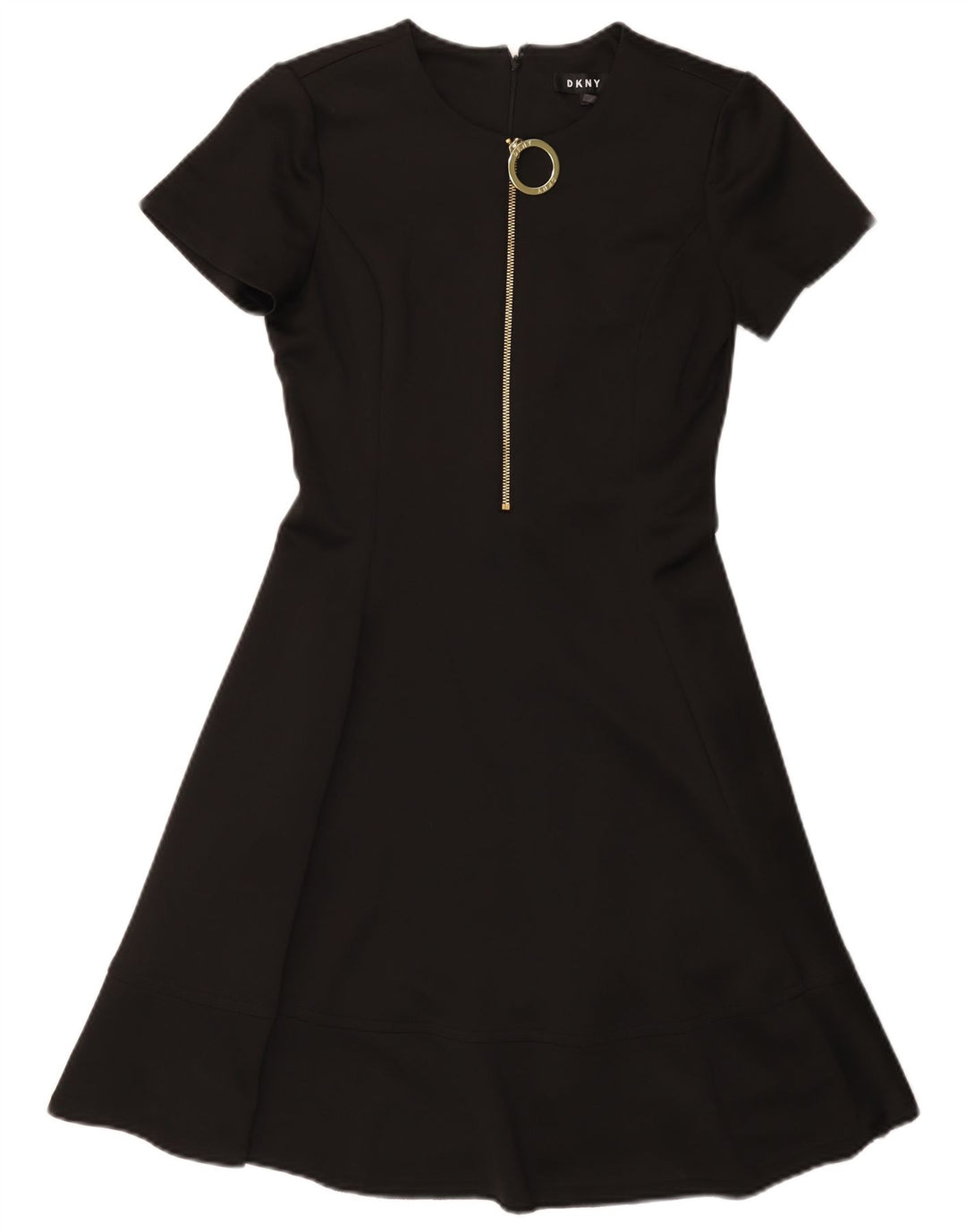 Vestido feminino Dkny A-Line US 4 pequeno poliéster preto