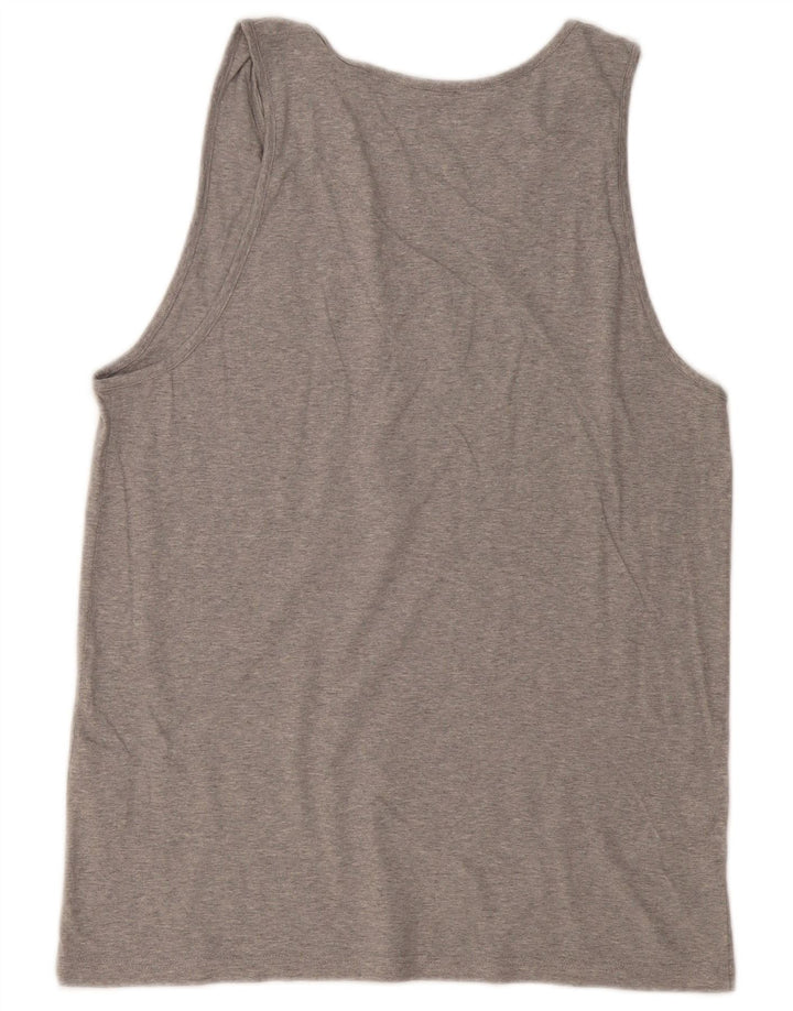 Colete masculino padrão Levi's Top cinza médio manchado de algodão