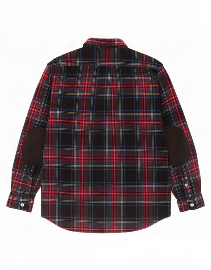 Camisa masculina de flanela Club Room grande lã xadrez multicolorida