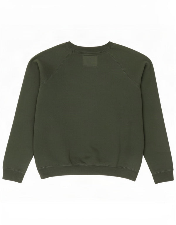 Jack Wills moletom feminino oversized jumper Reino Unido 12 algodão verde médio