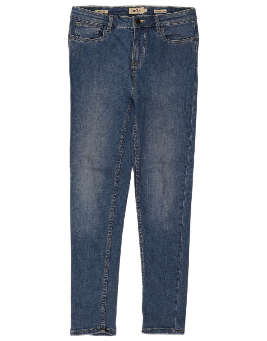 DACK'S Jeans Slim Feminino IT 42 Médio W30 L28 Algodão Azul