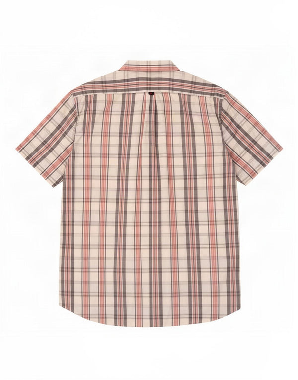 Camisa masculina de manga curta Kappa 2XL algodão xadrez multicolorido