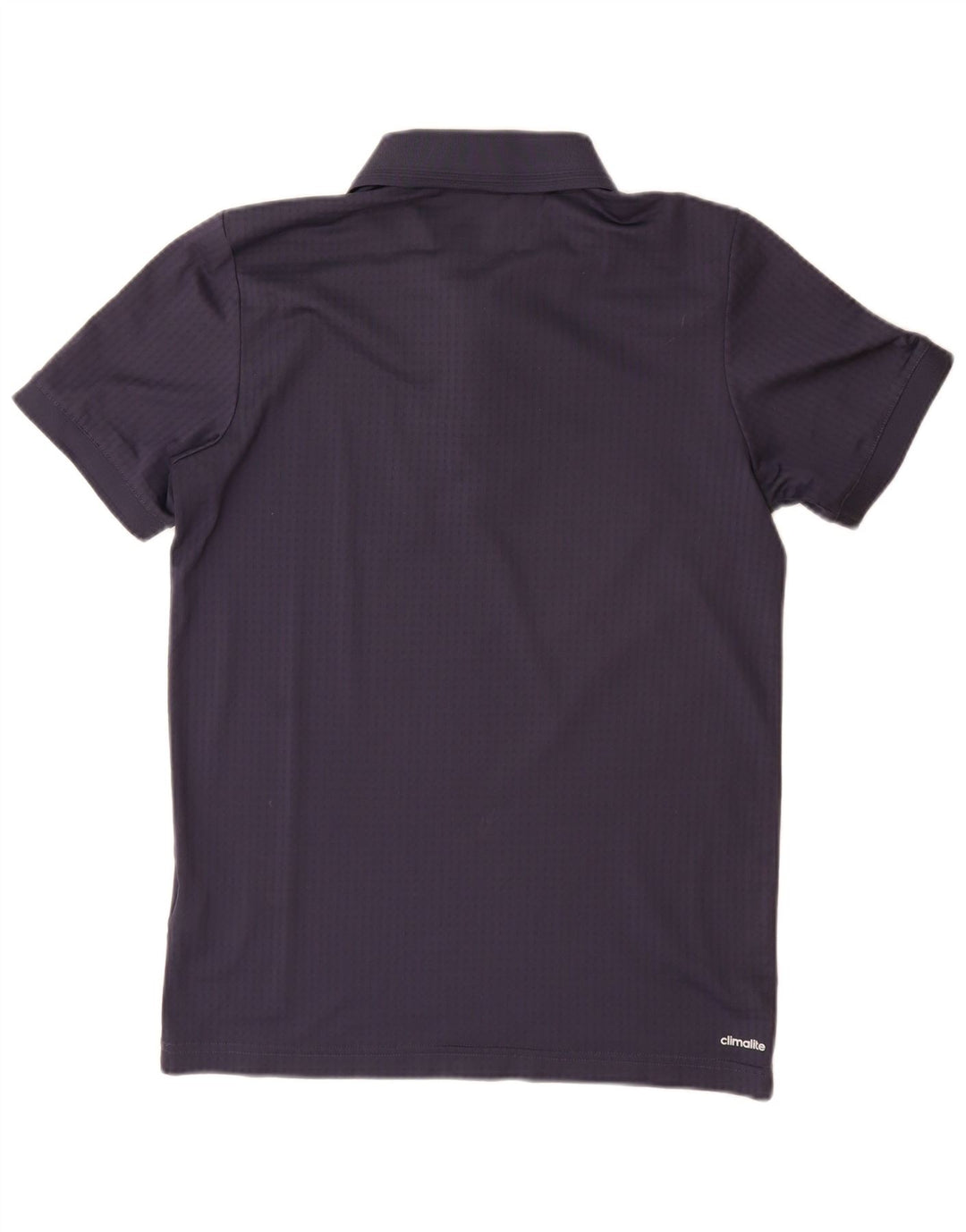 Camisa polo masculina Adidas Climalite pequena azul marinho poliéster