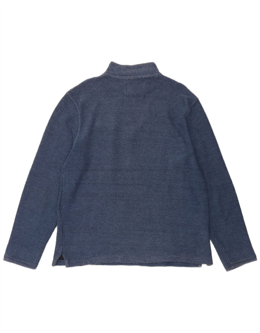 Moletom masculino Weird Fish com zíper e gola em algodão azul médio
