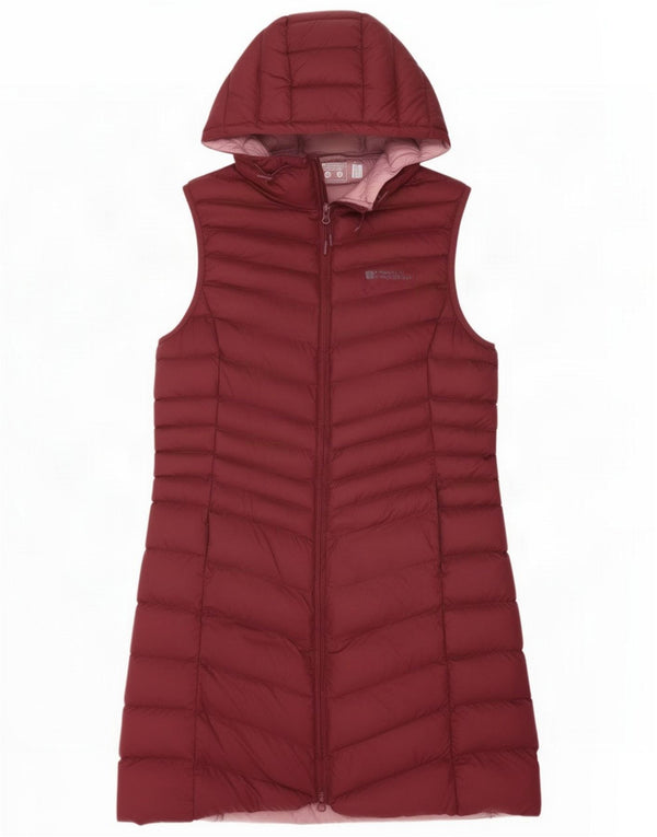Mountain Warehouse Womens Longline Acolchoado Gilet UK 12 Médio Borgonha