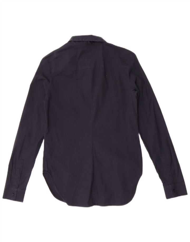 Camisa feminina Cos EU 34 XS azul marinho algodão