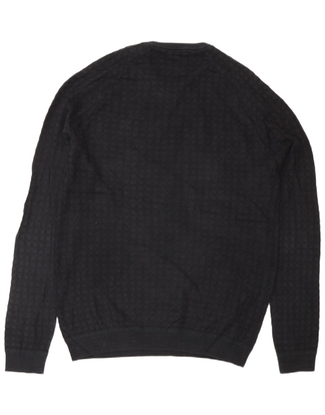 Suéter masculino Reiss com gola redonda, grande algodão preto