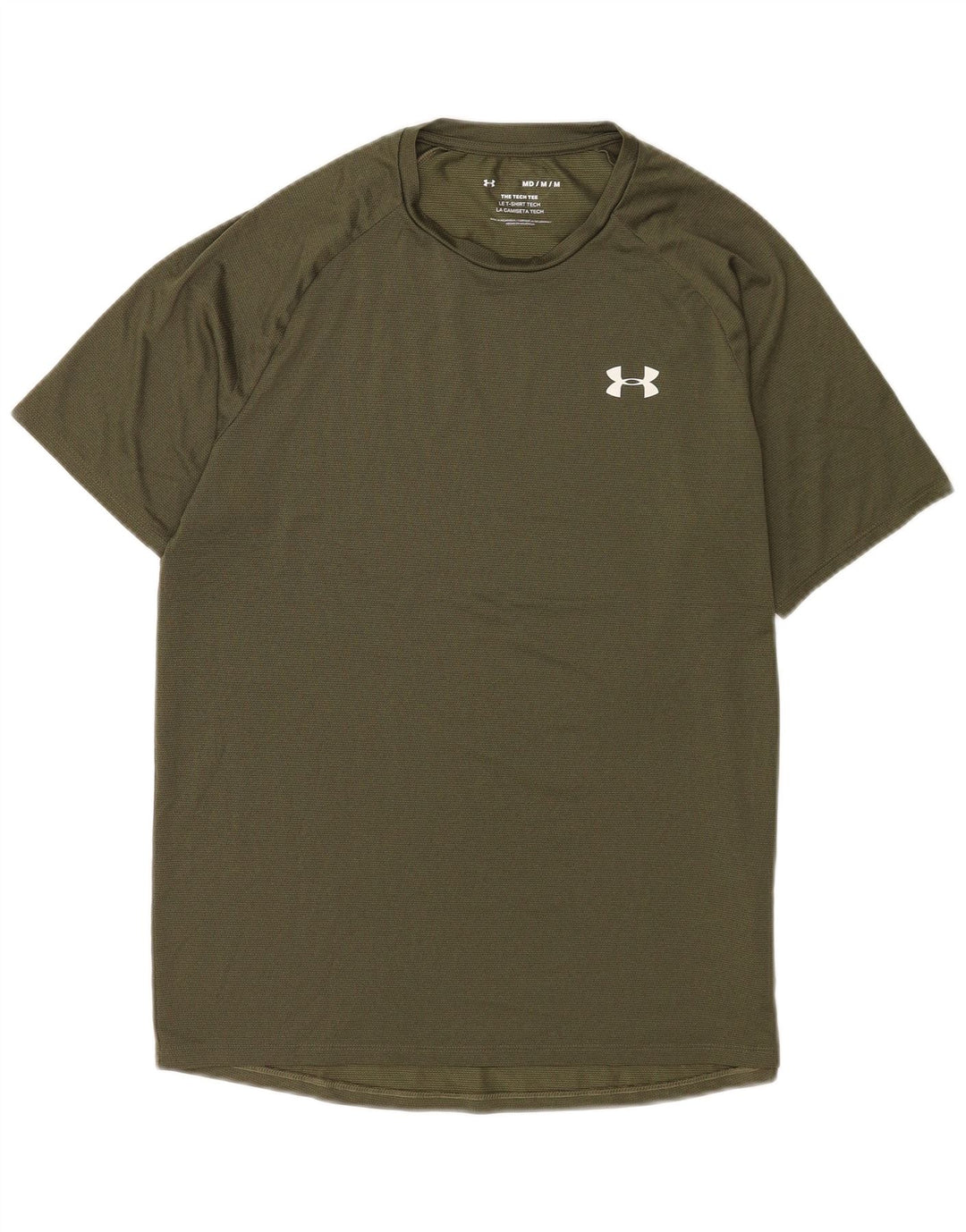 Camiseta masculina Under Armour Top médio cáqui poliéster