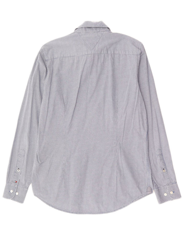 TOMMY BAHAMA Camisa masculina slim fit de algodão xadrez azul médio