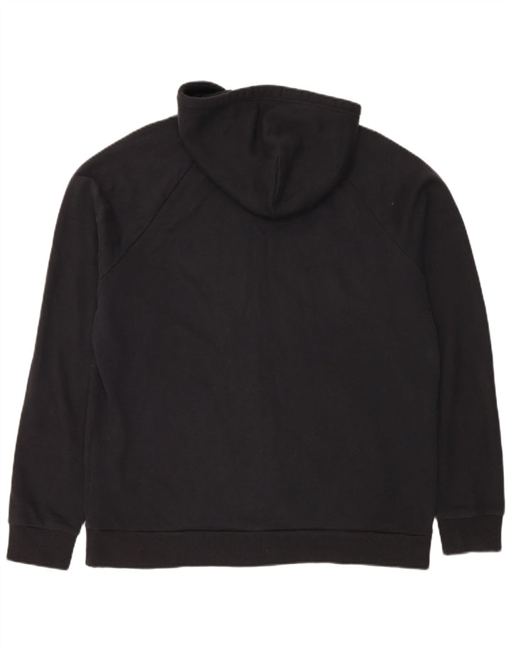 Suéter masculino Under Armour com capuz e zíper grande algodão preto