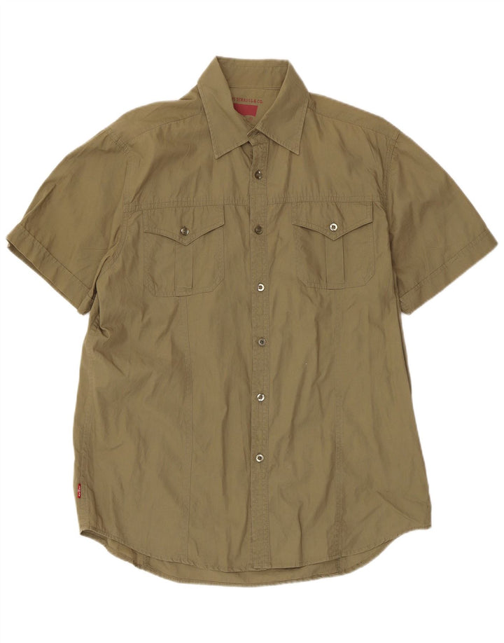 Camisa masculina de manga curta Levi's XL algodão cáqui