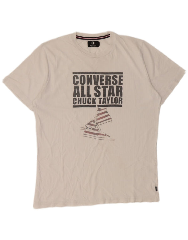 Camiseta Converse Mens Chuck Taylor Graphic Top Médio Algodão Branco