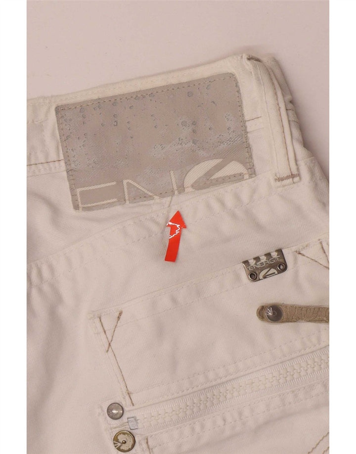 Energie Mens Emerson Straight Jeans W30 L34 Algodão Branco