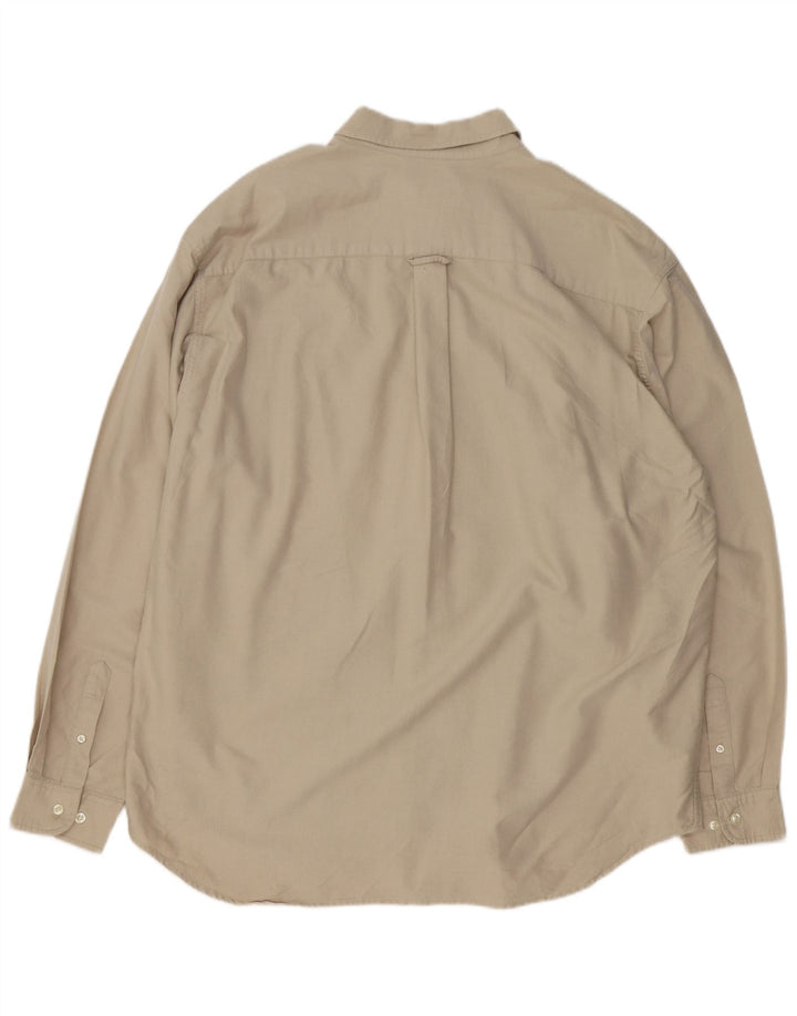 Camisa masculina EDDIE BAUER XL algodão bege