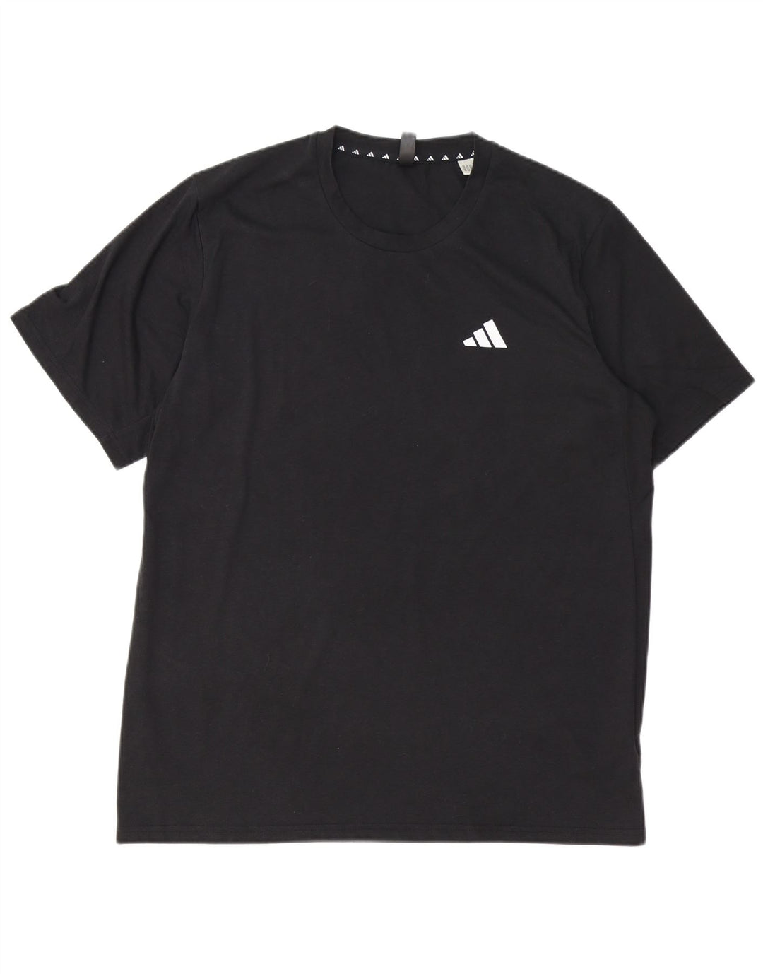 ADIDAS Mens Aeroready Camiseta Top Grande Algodão Preto