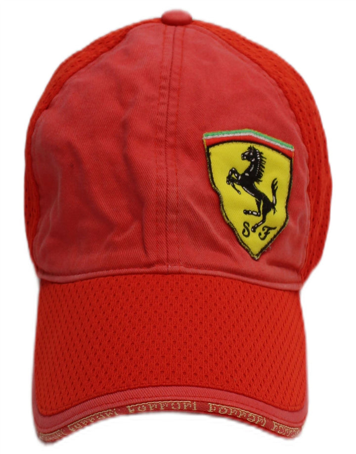 Boné de beisebol gráfico Puma masculino Ferrari tamanho único bloco colorido vermelho