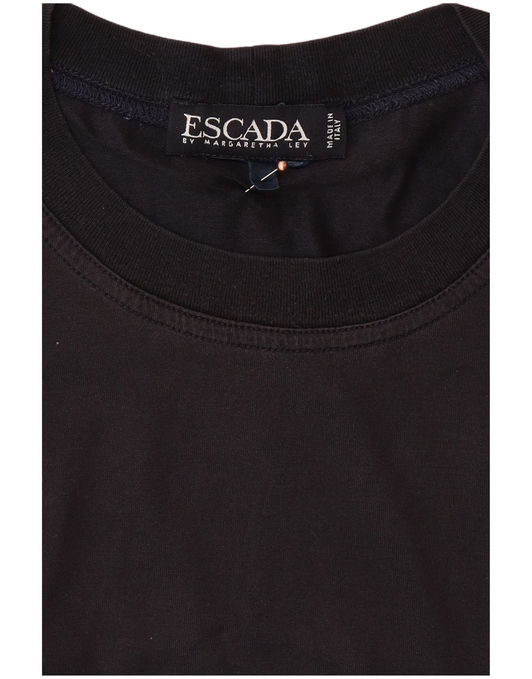 ESCADA Camiseta Masculina Top Grande Algodão Azul Marinho