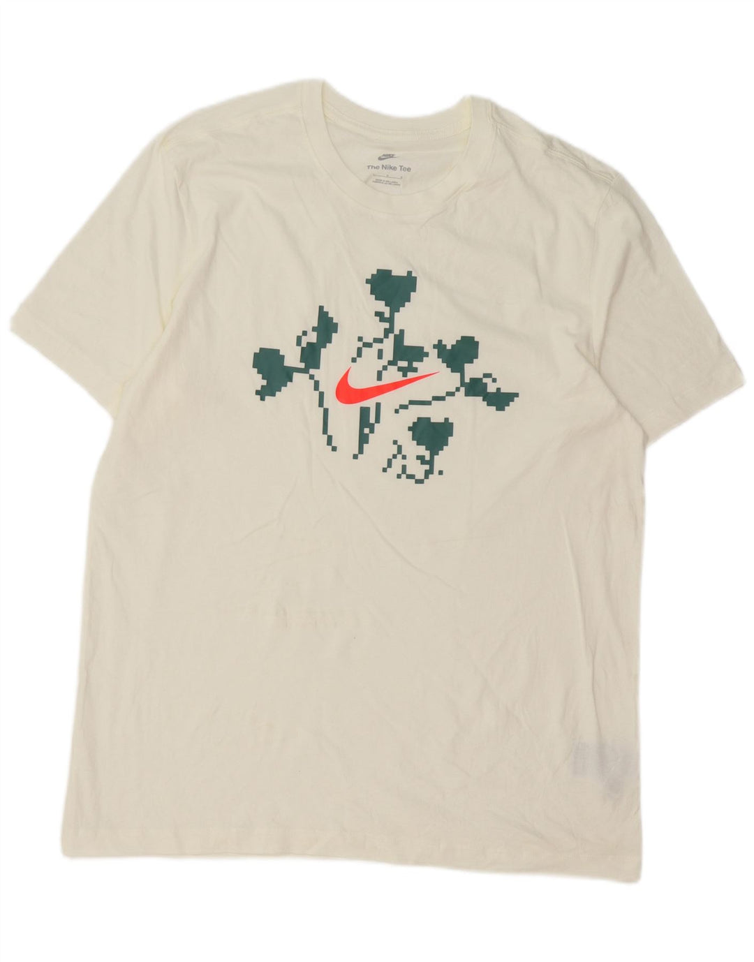 Camiseta gráfica masculina Nike grande algodão branco
