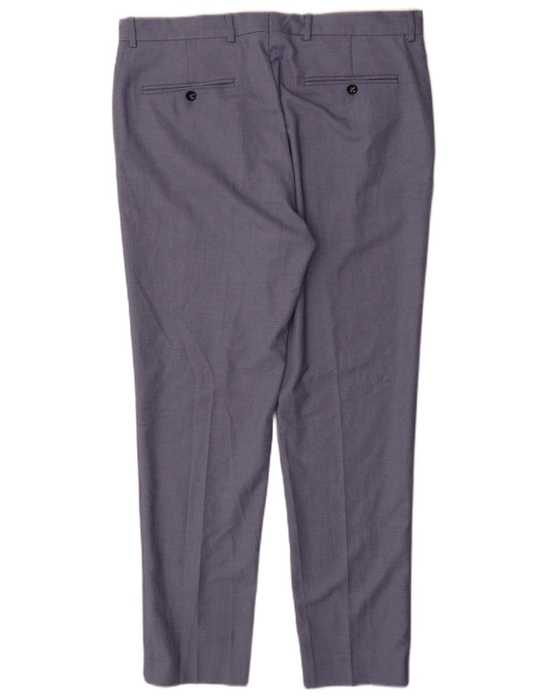 Zara Mens Slim Chino Calças EU 44 Grande W34 L30 Azul