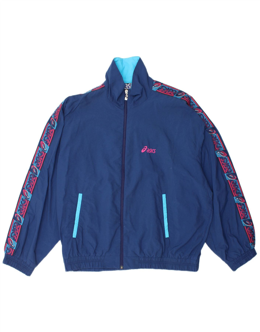 Jaqueta masculina de agasalho gráfico Oasis IT 50 poliamida azul médio