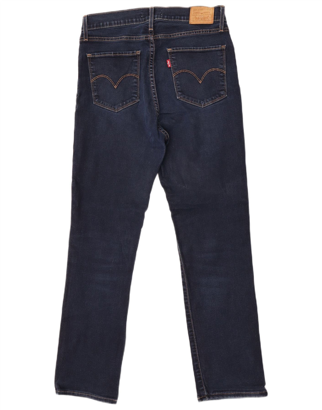 Calça jeans feminina Levi's 724 High Rise Straight W30 L30 azul marinho algodão