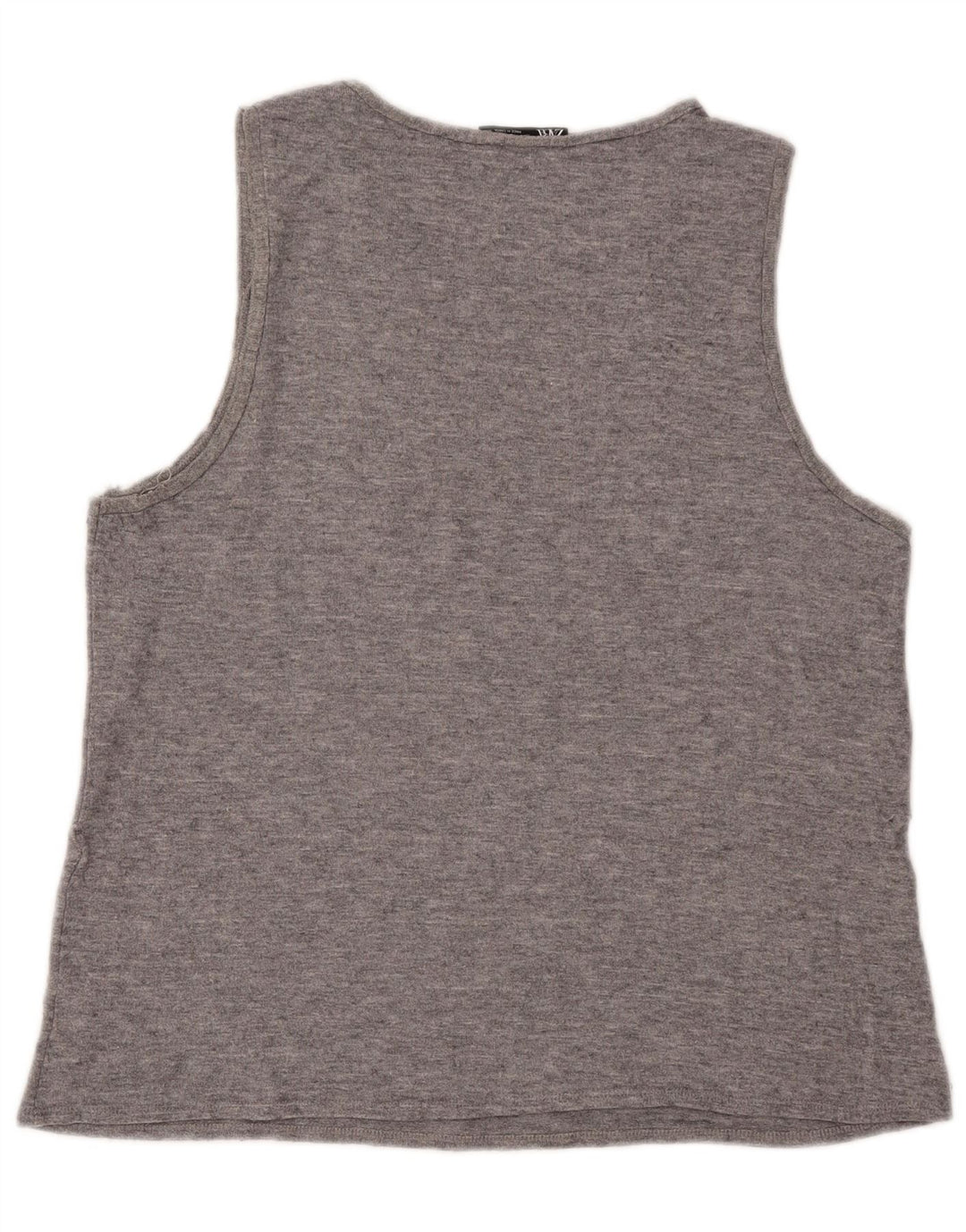 Colete feminino Zara UK 16 grande cinza Fair Isle