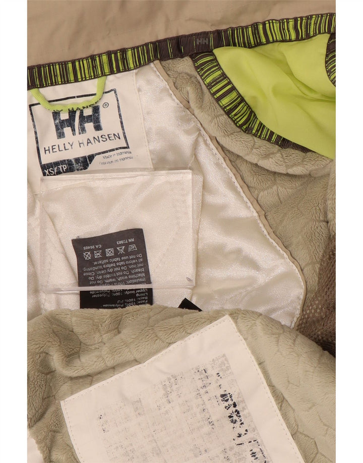 Jaqueta corta-vento feminina HELLY HANSEN com capuz grande UK 6 XS branco