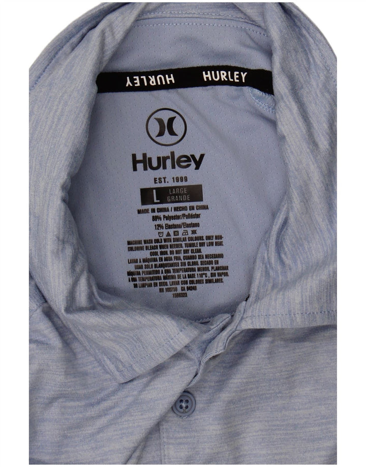 Camisa polo masculina HURLEY grande poliéster azul