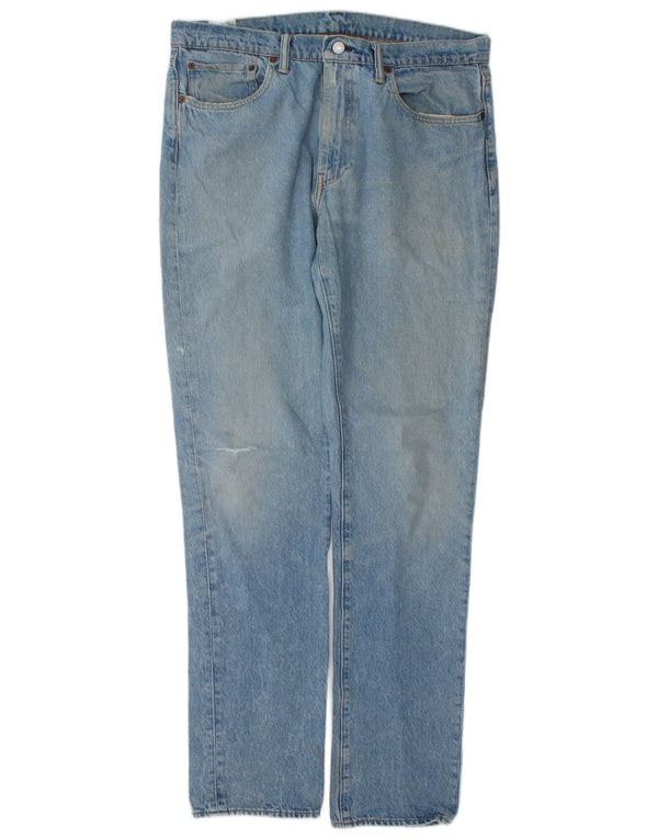 Levi's Mens Distressed Slim Jeans W36 L34 Azul Algodão