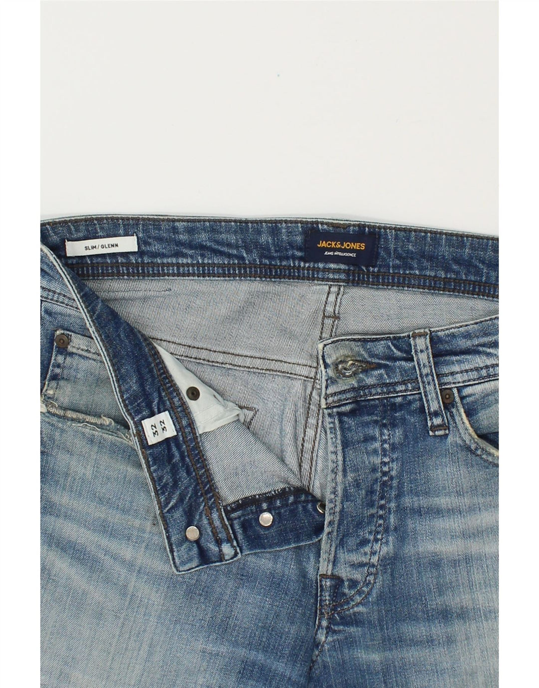 JACK & JONES Mens GLENN Slim Jeans W32 L32  Blue Cotton Vintage Jack & Jones and Second-Hand Jack & Jones from Messina Hembry 
