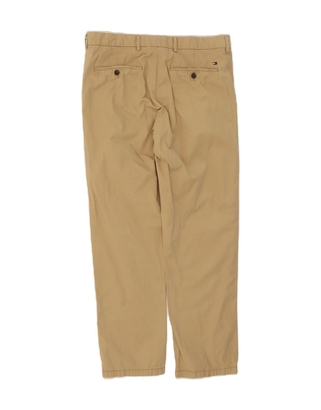 TOMMY HILFIGER Mens Straight Chino Trousers W34 L30 Beige Cotton Vintage Tommy Hilfiger and Second-Hand Tommy Hilfiger from Messina Hembry 