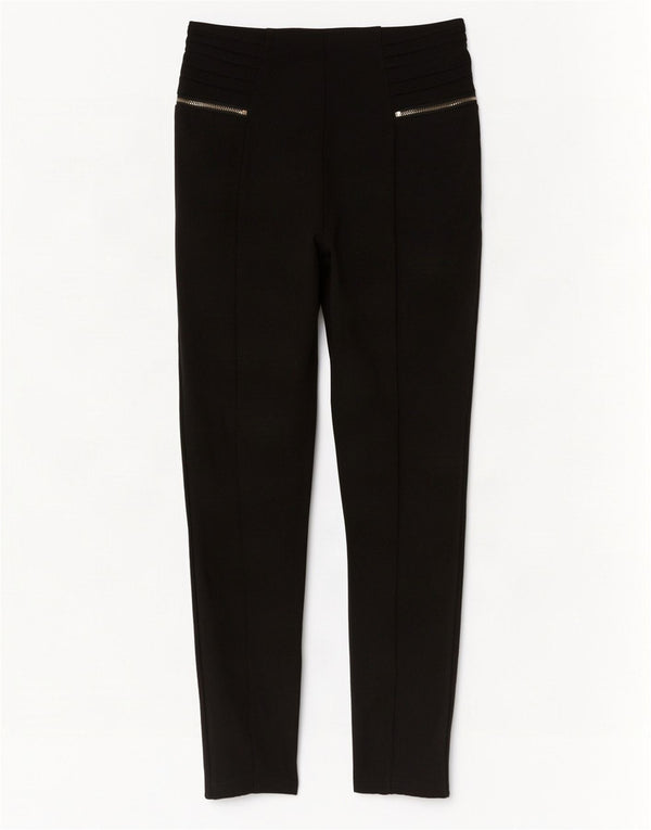 Calça feminina Zara cortada média W28 L25 preta