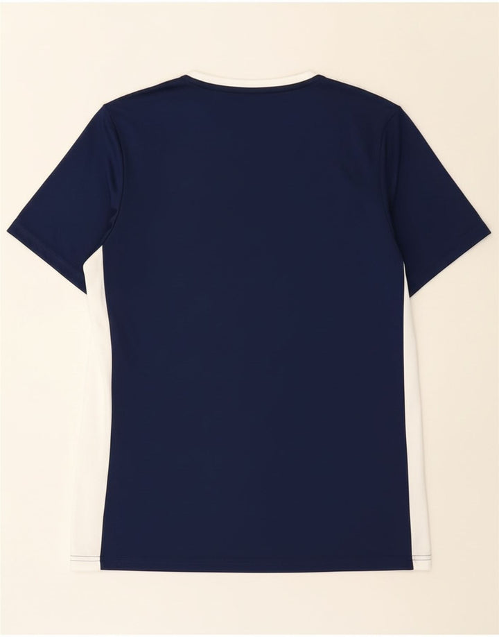 Adidas Mens Aeroready Camiseta Top Médio Azul Marinho Colourblock Poliéster