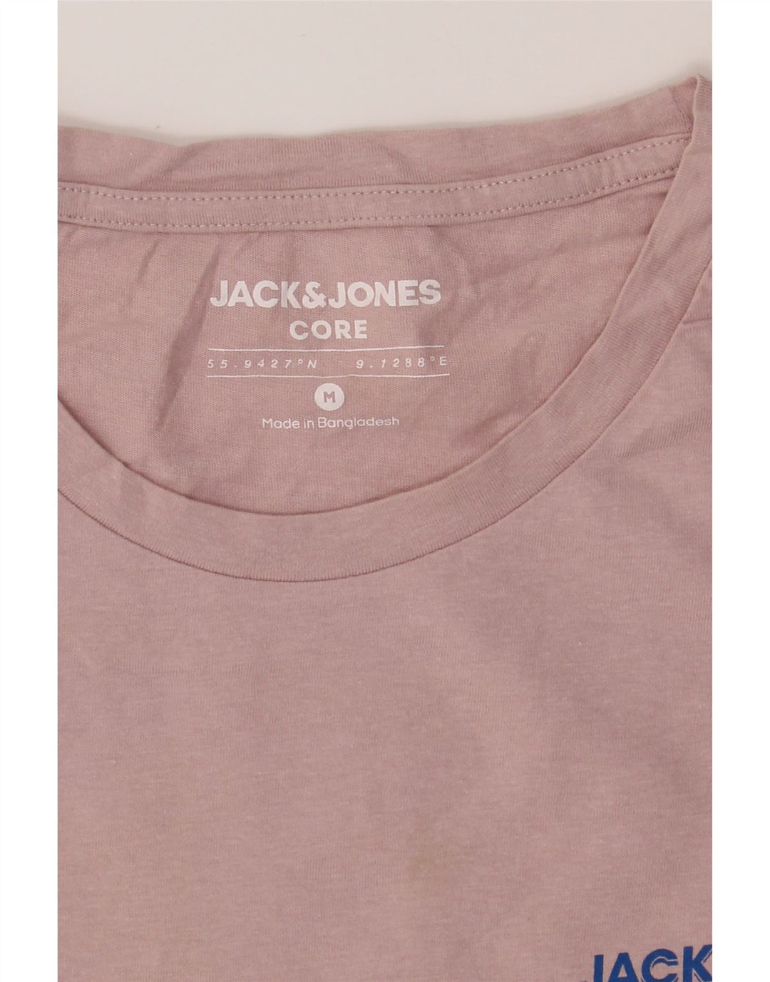 JACK & JONES Mens T-Shirt Top Medium Pink Cotton Vintage Jack & Jones and Second-Hand Jack & Jones from Messina Hembry 