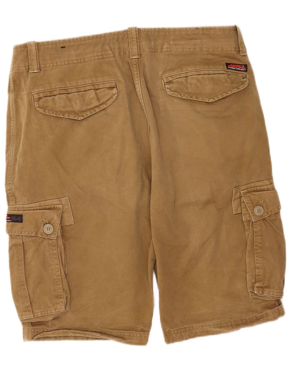 Superdry Mens Cargo Shorts W34 Grande Algodão Bege